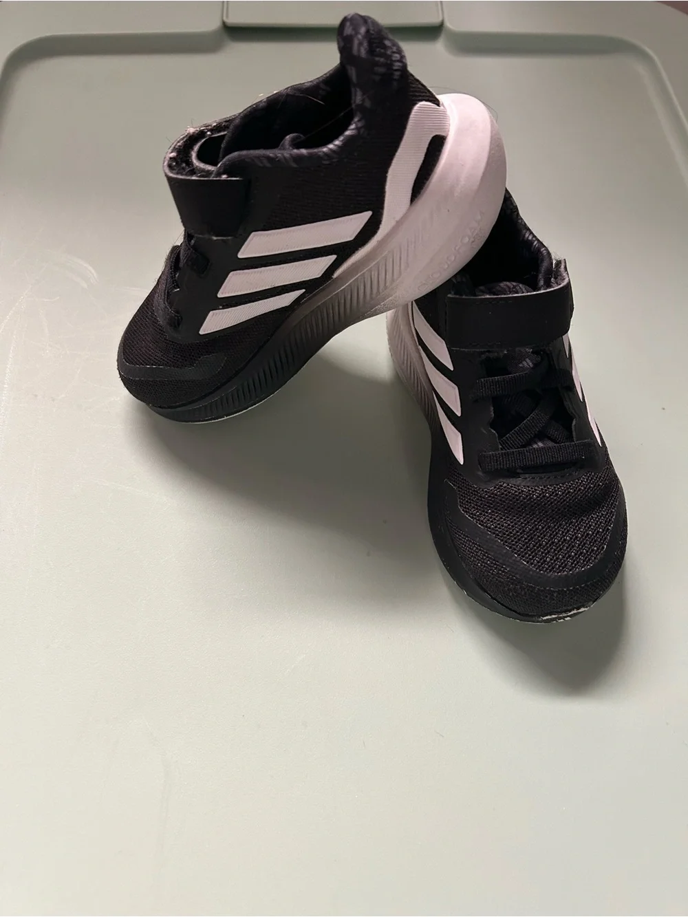 Adidas Kids' Black and White Athletic Cloudfoam Shoes